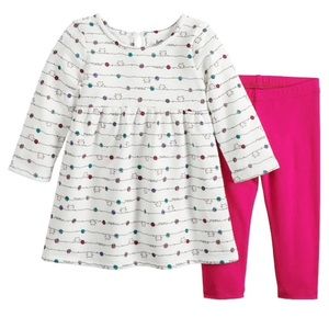 Fleece Dress & Leggings Set